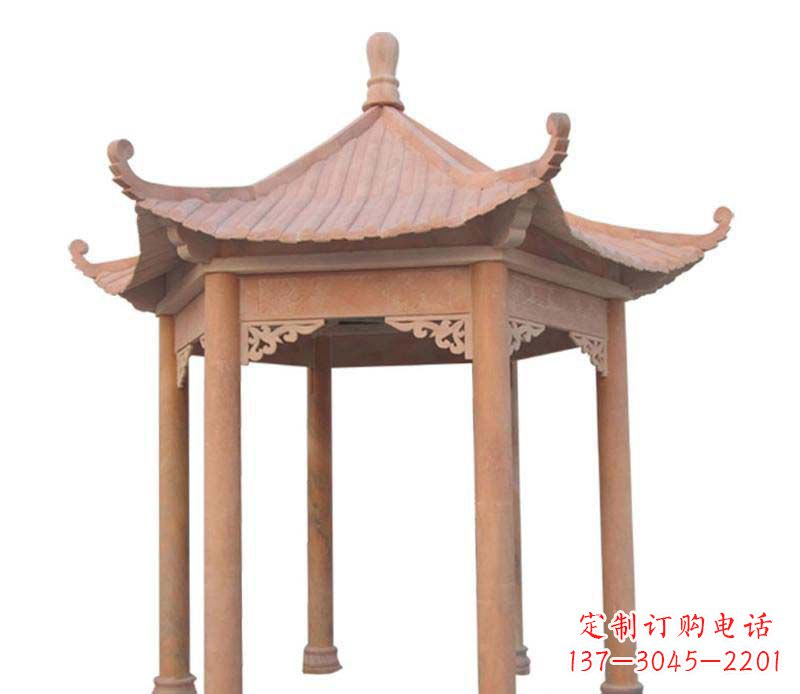 沈阳大理石六角凉亭雕塑