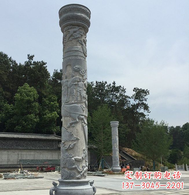 沈阳大理石龙柱雕塑