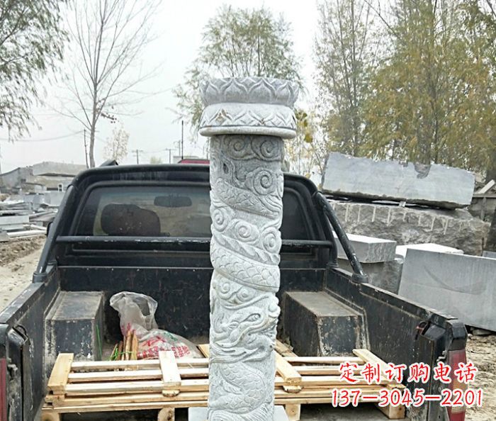 沈阳大理石龙柱雕塑