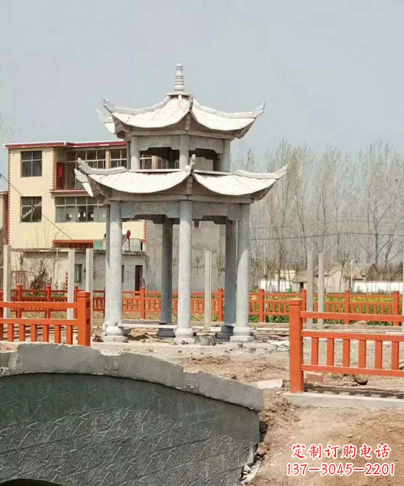 沈阳大理石双层凉亭雕塑