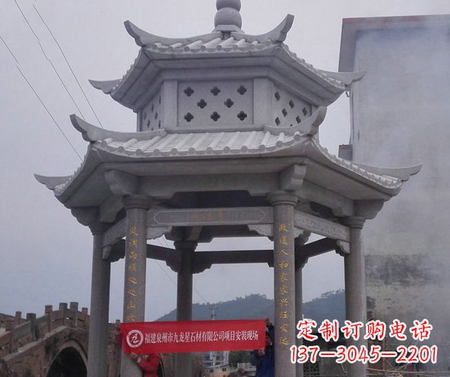 沈阳大理石双层石雕凉亭——独特的艺术结晶