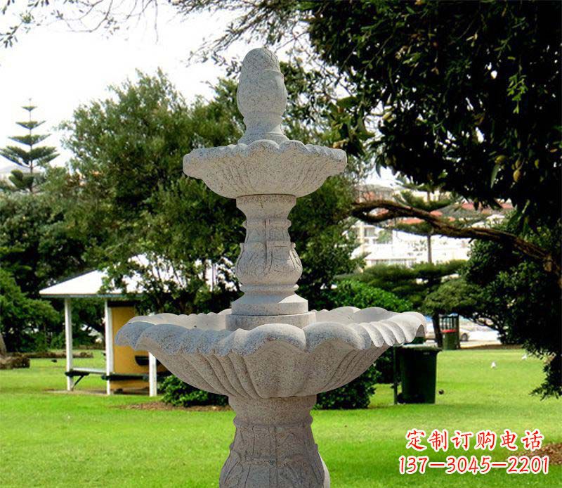 沈阳大理石双层喷泉雕塑,精美绝伦