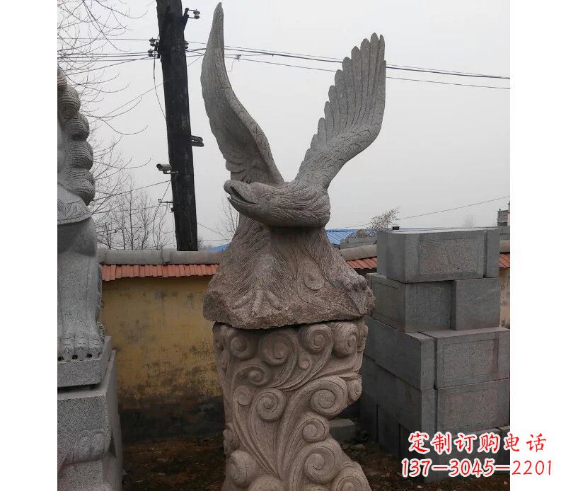 沈阳绚丽振翅的大理石雄鹰雕塑