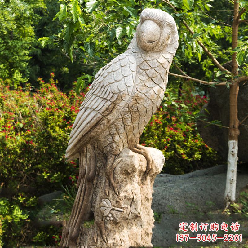 沈阳大理石鹦鹉雕塑,完美点缀生活空间