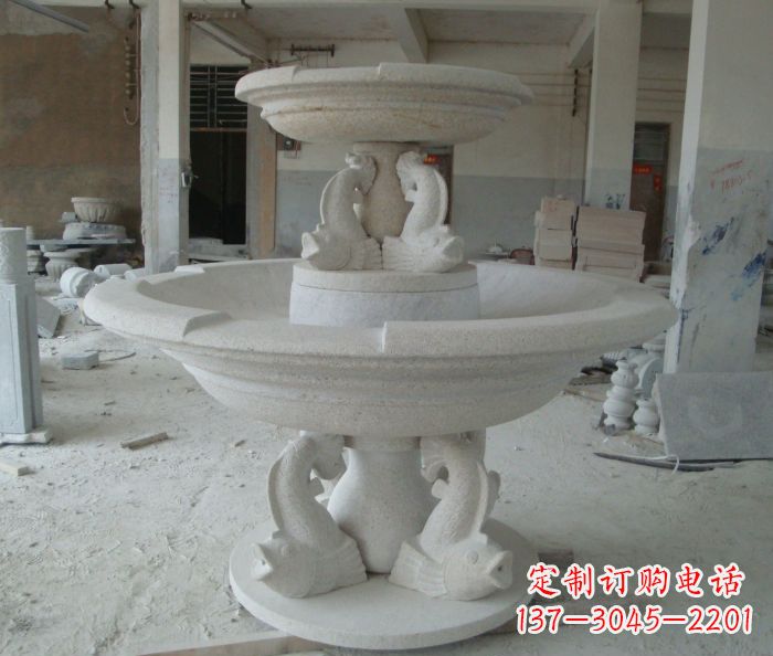 沈阳高端大理石双层喷泉雕塑