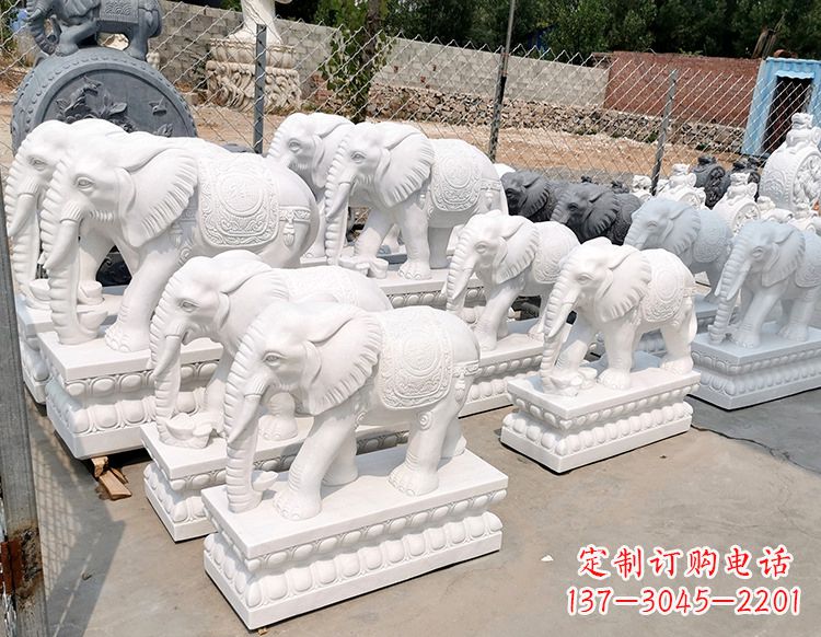 沈阳集古典艺术与新颖造型于一身的大象石雕