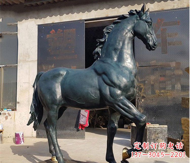 沈阳中领雕塑大型公园铸铜马雕塑