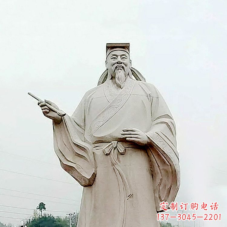 沈阳精美石雕王羲之景观雕塑