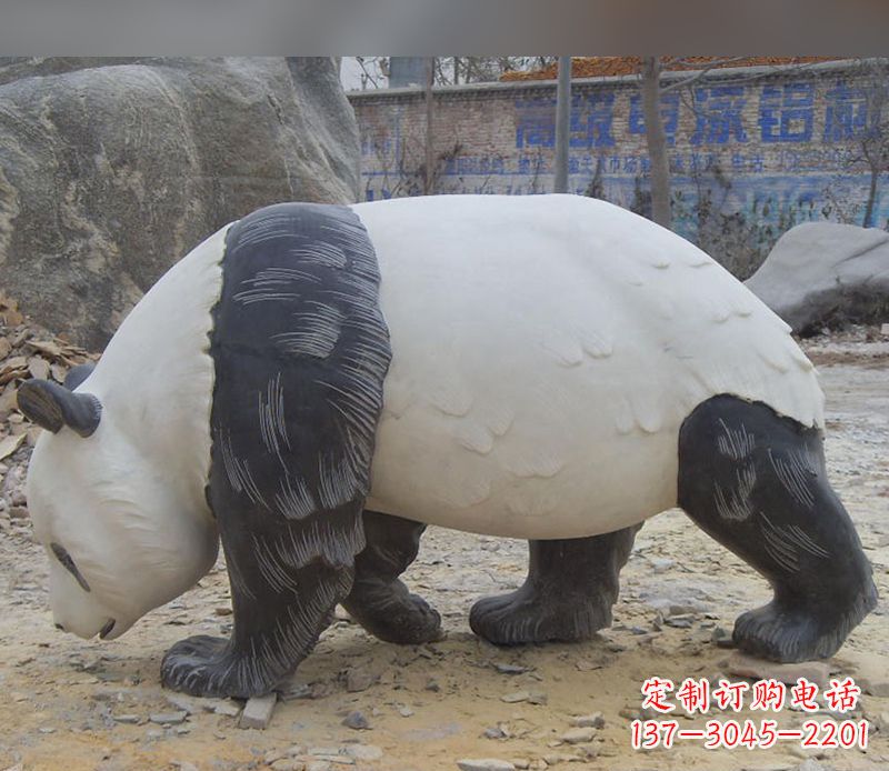 沈阳特色熊猫石雕定制