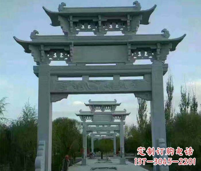 沈阳单门大理石牌坊