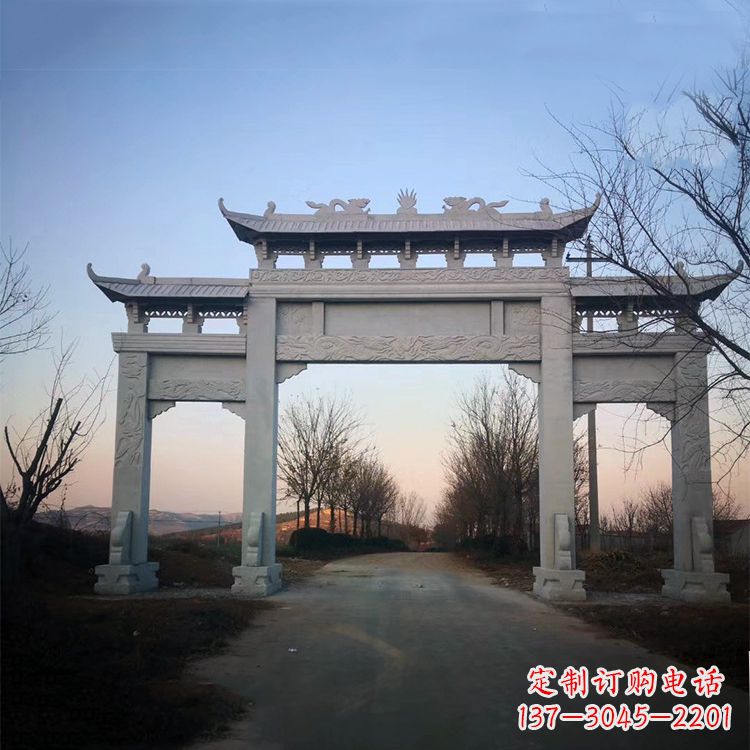 沈阳品质卓越的道路三门石牌坊雕塑