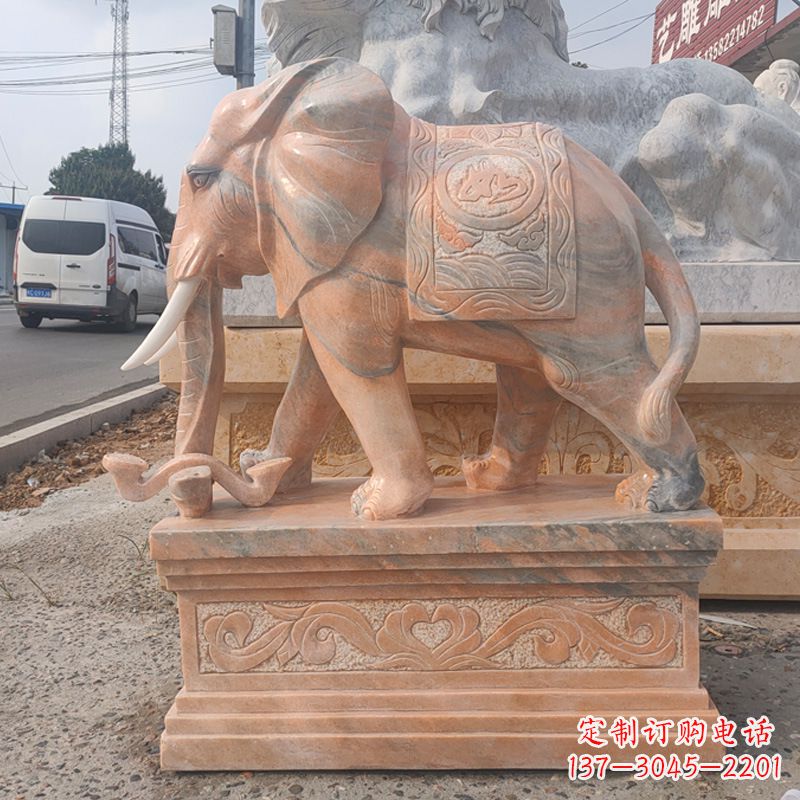 沈阳精良石雕大象诠释传统艺术