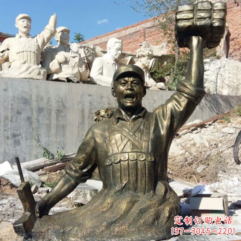 沈阳董存瑞仿铜头像雕塑