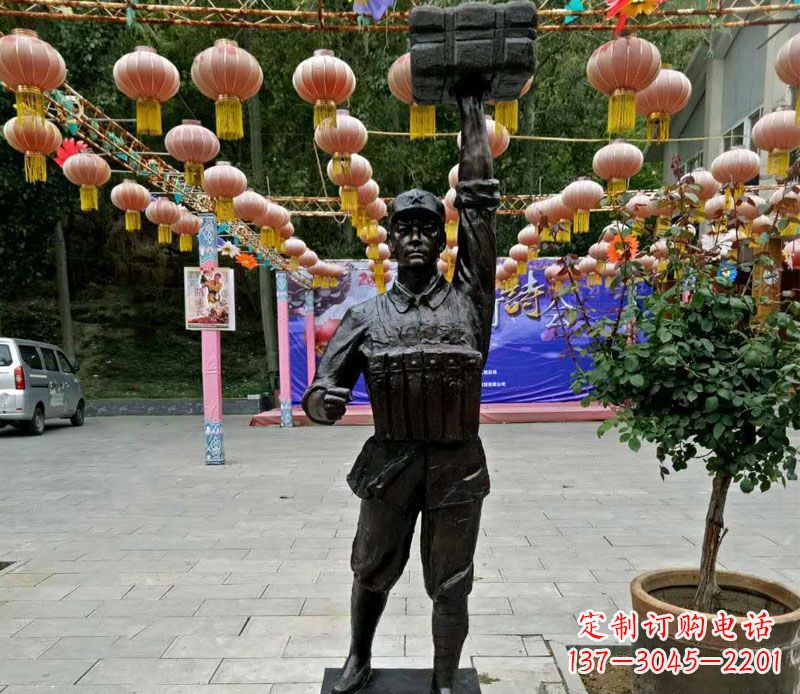 沈阳董存瑞铜雕精致迷人的手工雕塑艺术