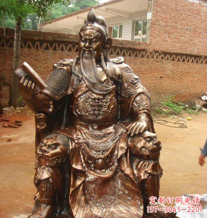 沈阳传承古典文化,唯美古典雕塑-关公铜雕