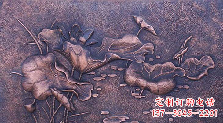 沈阳锻铜荷花雕塑
