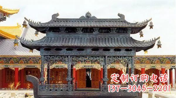 沈阳方形寺庙香炉铜雕塑