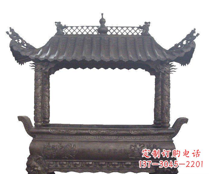 沈阳方形香炉寺庙铜雕_2