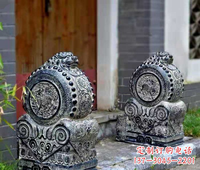 沈阳仿古抱鼓石镇宅石门墩