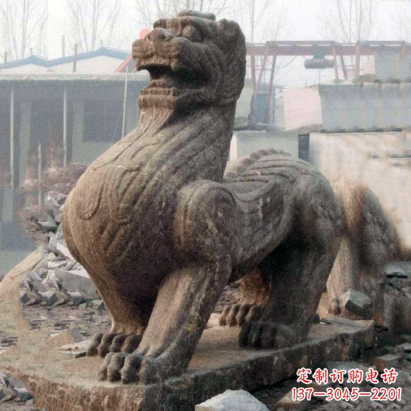 沈阳中领雕塑狴犴青石雕塑融入古代神话的历史文化风格