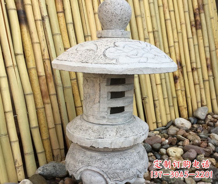 沈阳仿古公园照明灯笼石雕