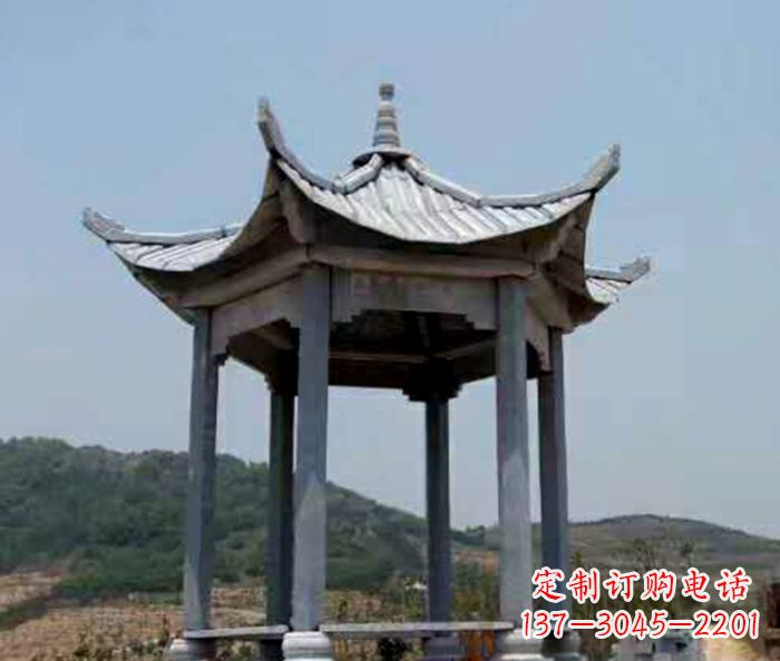沈阳仿古六角凉亭石雕 (5)