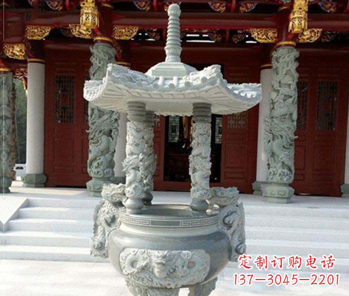 沈阳中国古典仿古龙浮雕香炉雕塑