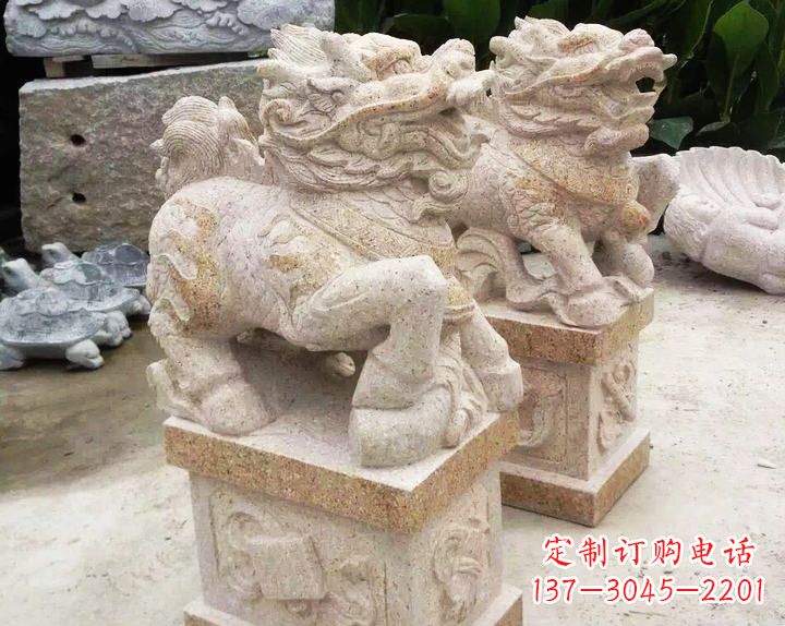 沈阳仿古麒麟门口石雕
