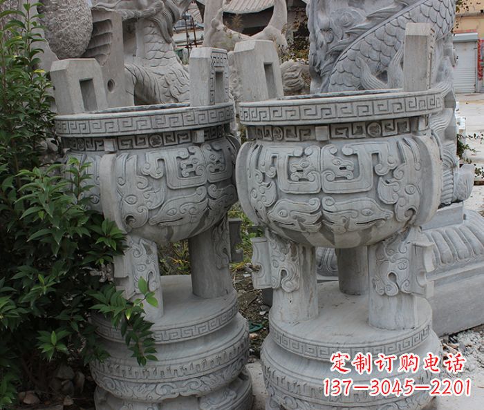 沈阳仿古三足香炉石雕 (3)