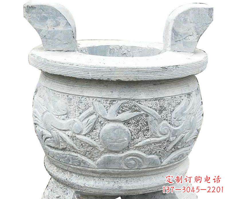 沈阳仿古三足香炉石雕 (2)