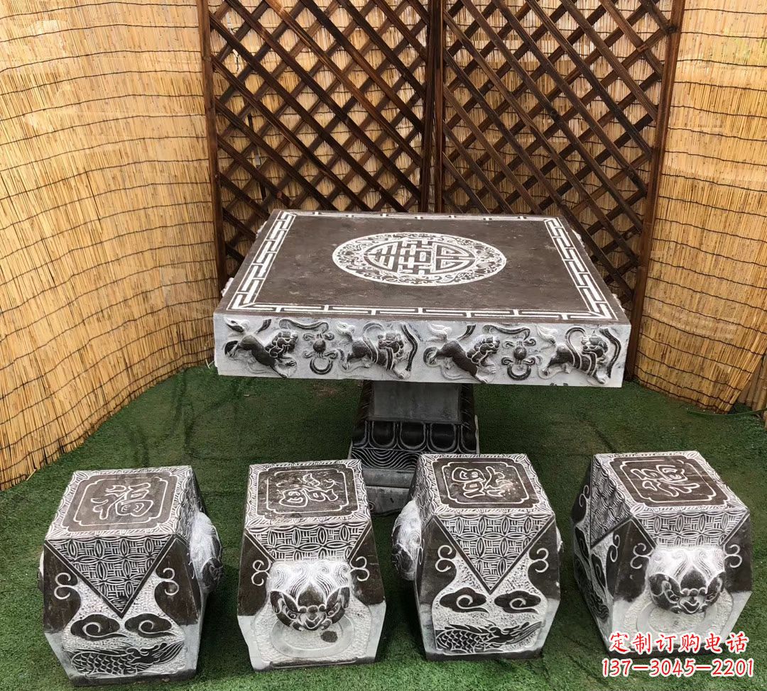 沈阳仿古石桌凳公园景观石雕