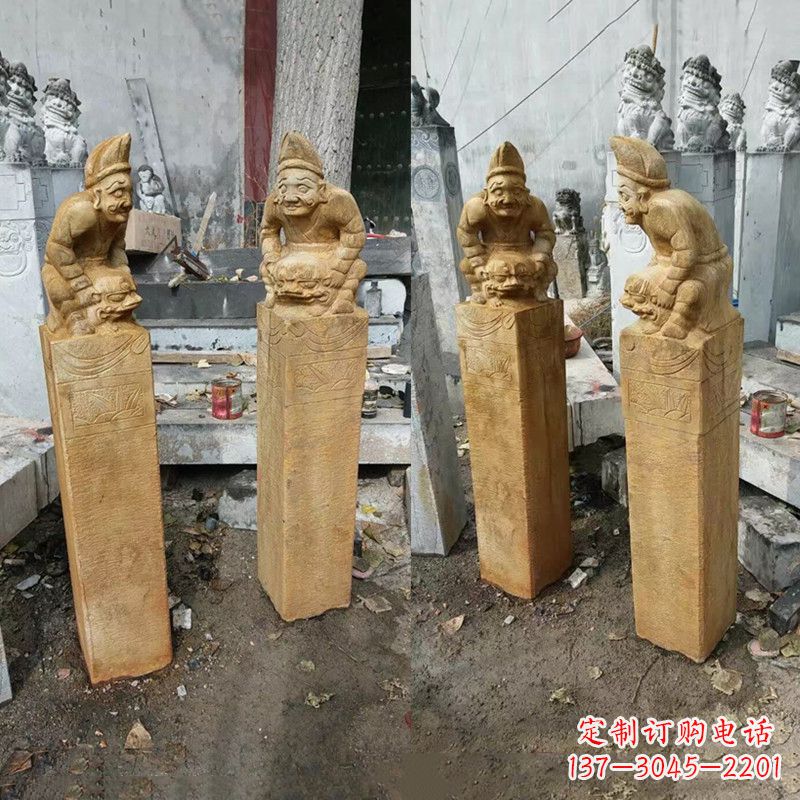 沈阳经典仿古拴马桩雕塑