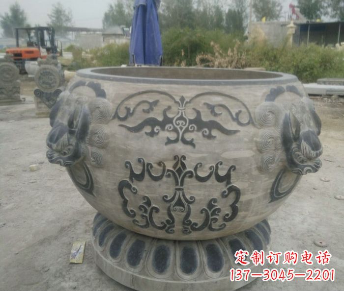 沈阳仿古圆形水缸石雕