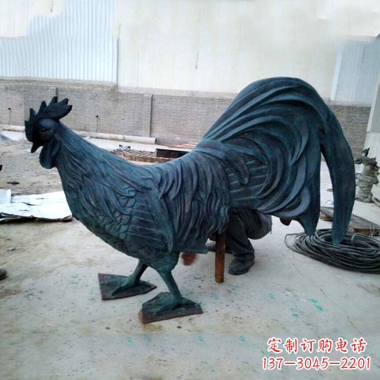 沈阳古典铜雕公鸡