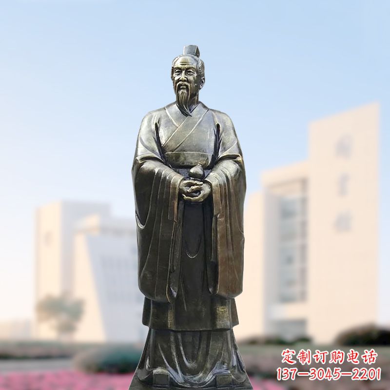沈阳仿铜玻璃钢扁鹊雕塑