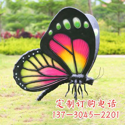 沈阳仿真蝴蝶_品红色款405x78x110