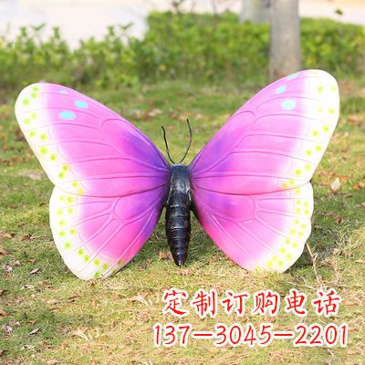 沈阳仿真蝴蝶_紫白色款35x65x42