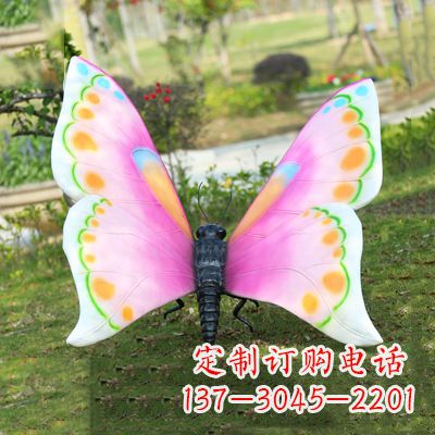 沈阳仿真蝴蝶_紫白色款105x100x80