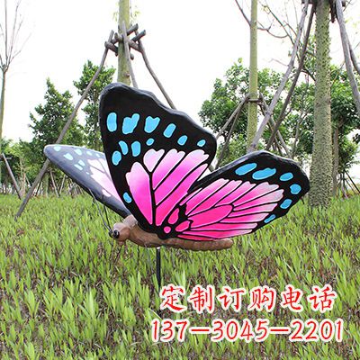 沈阳仿真蝴蝶_紫蓝黑款100x95x60