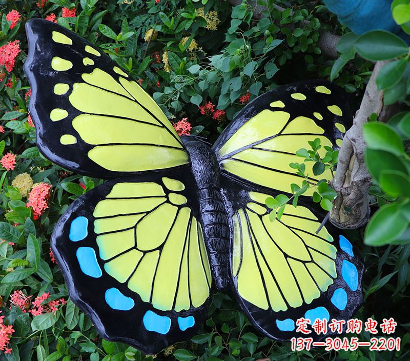 沈阳仿真蝴蝶摆件玻璃钢雕塑