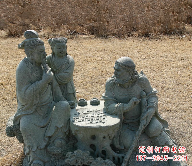 沈阳八仙下棋铜雕塑