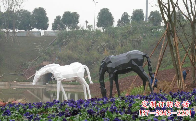 沈阳盛世之美，精美不锈钢动物雕塑