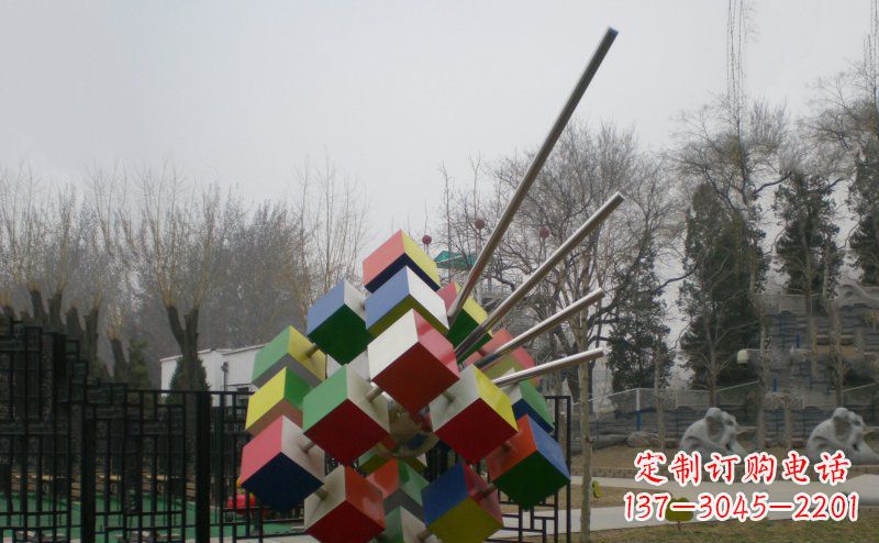 沈阳不锈钢魔方雕塑，玩转您的公园