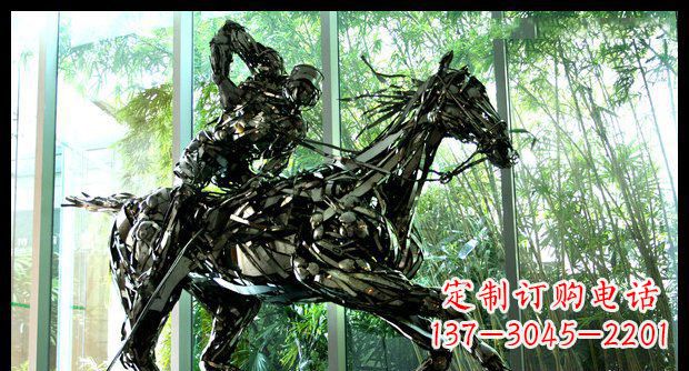 沈阳高品质不锈钢骑马雕塑