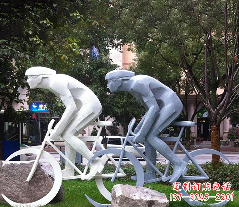沈阳装饰型不锈钢骑自行车雕塑