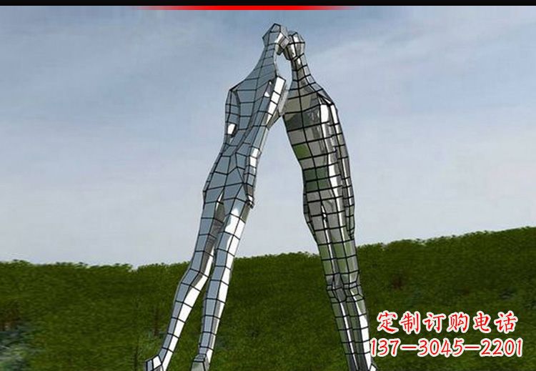 沈阳爱的无限,不锈钢情侣人物雕塑