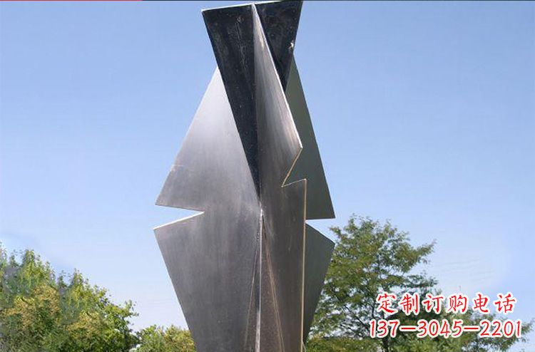沈阳不锈钢树叶雕塑更新公园景观