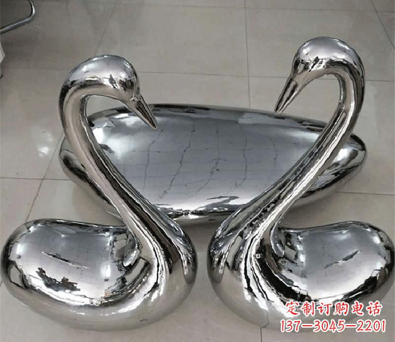 沈阳高端定制不锈钢天鹅雕塑