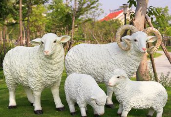沈阳乡村绵羊雕塑 – 农家院庭院仿真动物摆件