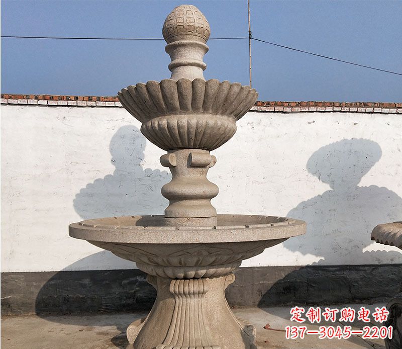 沈阳中领雕塑定制公园大理石喷泉雕塑